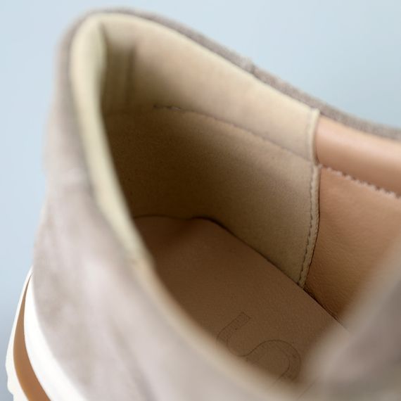 Кросівки жіночі замшеві 591461 Темно-бежеві 36 37 38 39 40 41 | Зображення 4