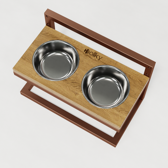 Миски на регулируемой подставке для маленьких собак Hollky Flex S (2 × 0.450 л) FS-422523-GLNT | Зображення 7