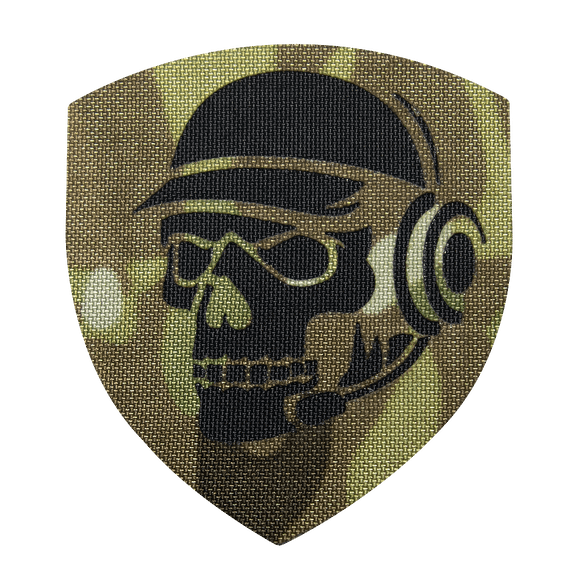 Шеврон Camotec Череп зв'язківець (7*8) Multicam (9021)