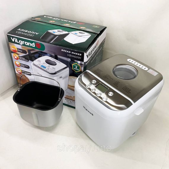 Хлібопічка ViLgrand VBM6091. Колір: білий