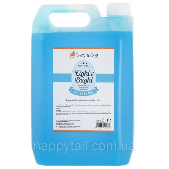 Шампунь Dezynadog Light Bright White Coat Colour Enchance для посилення кольору білих срібних та кольорових порід собак дода