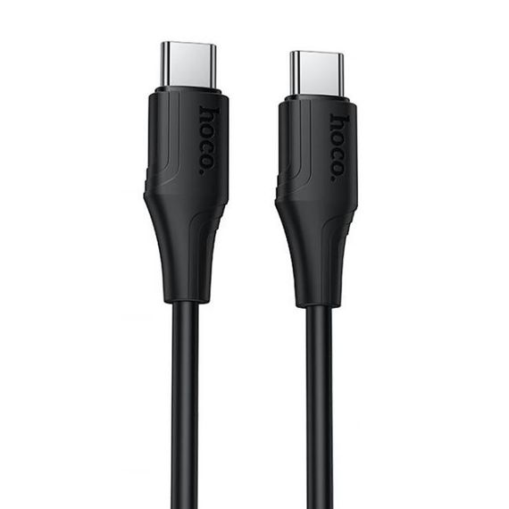 Дата кабель Hoco X124 Bien silicone Type-C to Type-C 60W (1m) Black