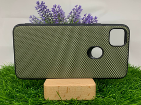 Чехол накладка Google Pixel 4A ткань оливковый