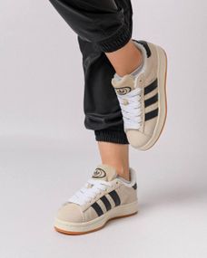 Женские кроссовки Campus Beige Black Fur