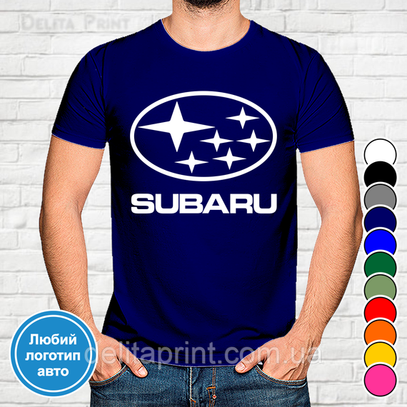 Футболка з принтом авто "Субару/Subaru" | Зображення 3