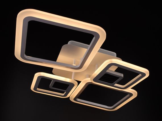 Люстра світлодіодна стельова LED світильник для квартири на стелю лед з пультом 26027 Білий 10х48х71 см. | Зображення 2