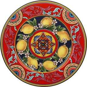 Набір 4 порцелянові тарілки Sicilia "Ornamento" Ø19см (Орнамент)