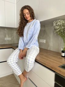 Пижама женская Голубая L (2530)