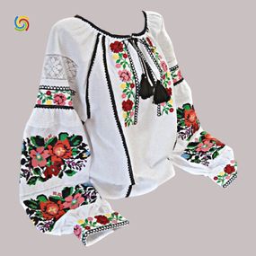 Рубашка Украинская вышиванка 297407 цвет белый размер L/XL