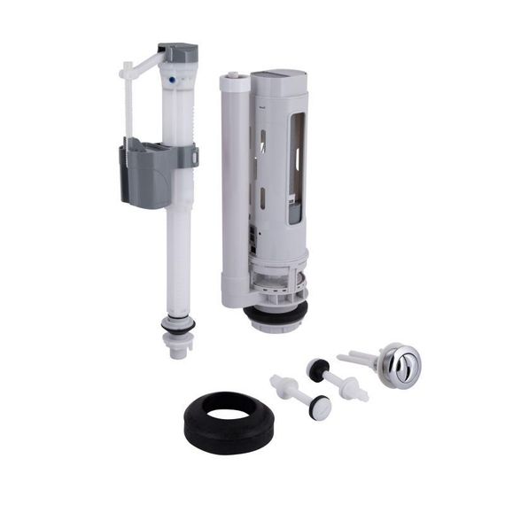 Qtap HY1 (Presto) комплект арматури для бачка унітаза з подвійною круглою кнопкою змиву 4,8 см і клапаном нижнього подавання води, 3/6L | Зображення 3