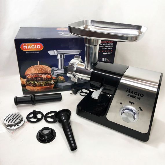 Мясорубка электрическая Magio MG-262, мясорубка для томатов, электромясорубка соковыжималка для томатов | Зображення 1