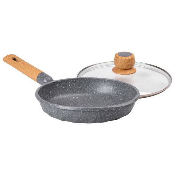 Алюминиевая сковорода 1,8 л с мраморным антипригарным покрытием Ø 24 см серая MGC HP-4-423G | Зображення 3