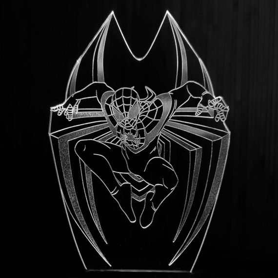 Акриловый светильник-ночник Человек-Паук 2 (Spider-Man) белый tty-n001070