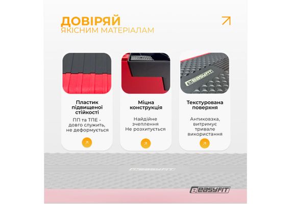 Степ для аеробіки EasyFit 3-ступінчастий (EF-0546) | Зображення 2