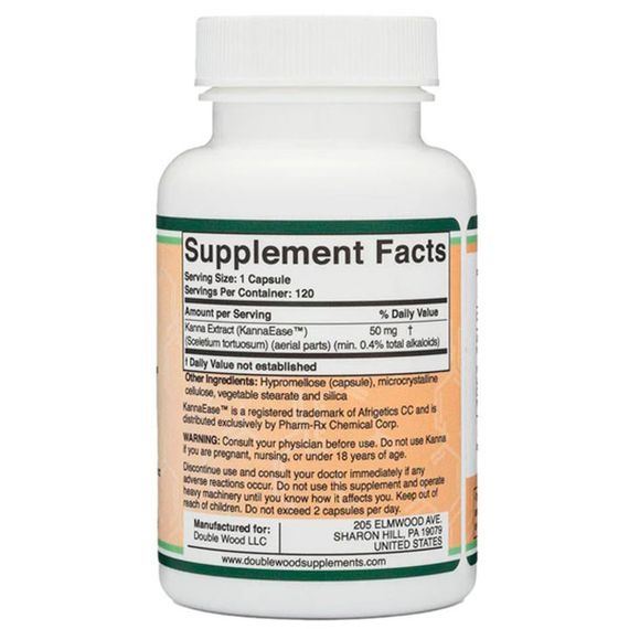 Комплекс для профилактики нервной системы Double Wood Kanna Extract 50 mg 120 Caps | Зображення 1