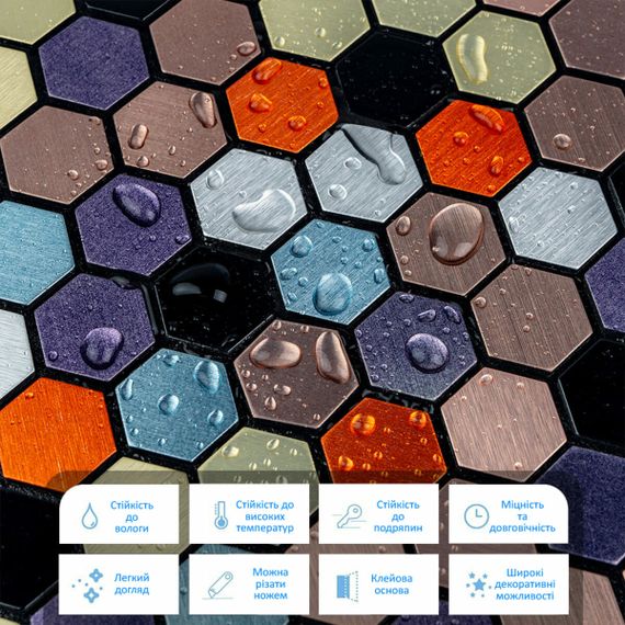 Самоклеюча алюмінієва плитка 300х300х3мм SW-00001935 | Зображення 3