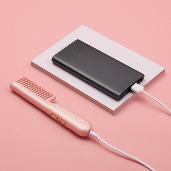 Расческа для волос прямая с USB-интерфейсом, HAIR COMB 297, розовий (42977-HAIR COMB_191) | Зображення 3