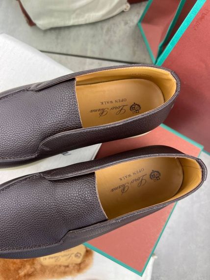 Лофери Loro Piana Open Walk коричневого кольору з натуральної шкіри ob406 | Зображення 3