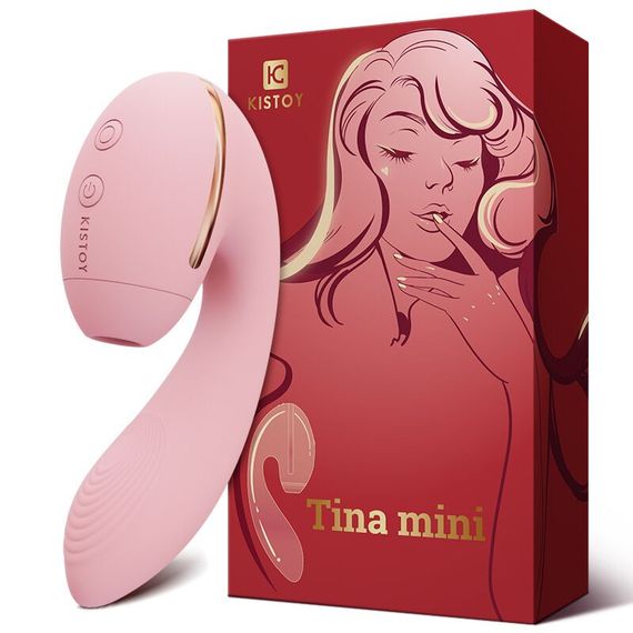 Вакуумний вібратор KISTOY Tina Mini Pink, вагінально-кліторальний | Зображення 2