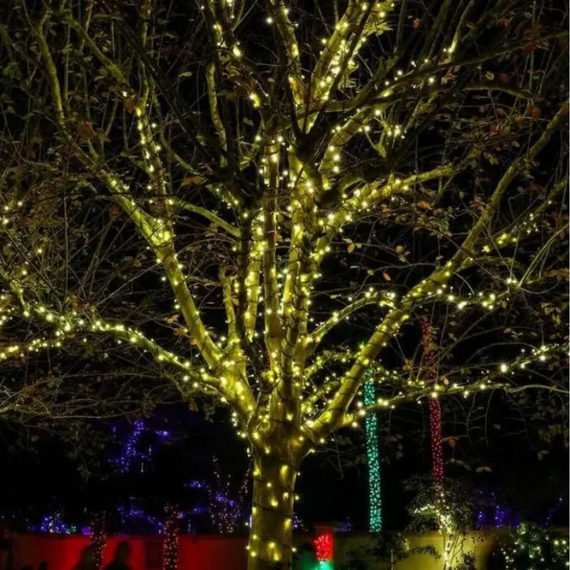 Декоративна гірлянда 800 LED 50М Теплий білий Вуличний, вулична світлодіодна гірлянда краплі роси, гірлянда знижка | Зображення 5