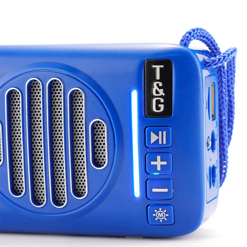 Портативна Bluetooth колонка TG368 з функцією гучного зв'язку, радіо, сонячна батарея, синя | Зображення 3