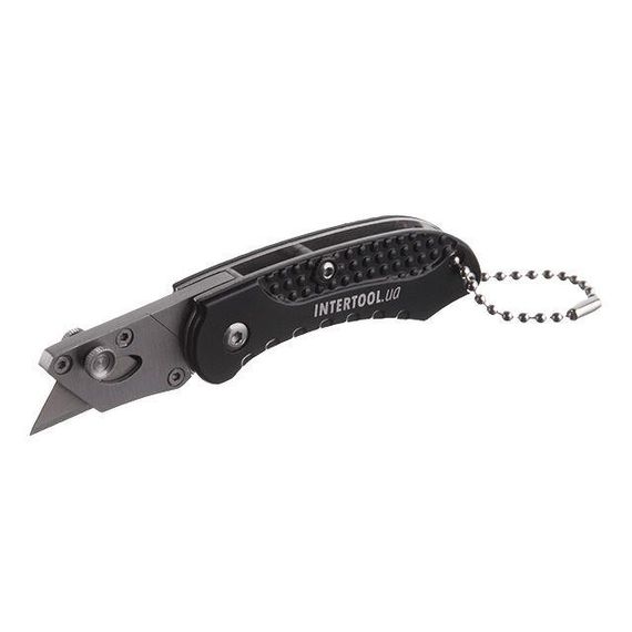 Ніж будівельний складаний із трапецієподібним лезом, SK5, алюмінієва ручка INTERTOOL HT-05321 | Зображення 1