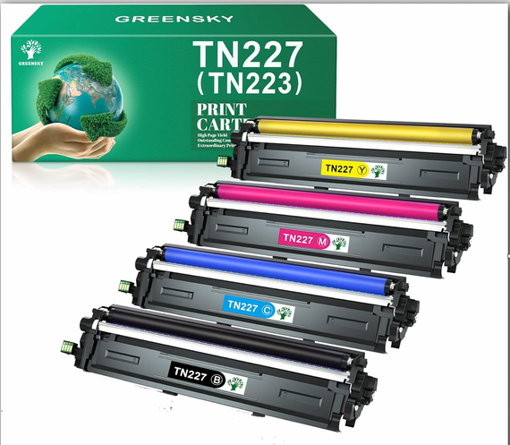 Тонер картридж TN227 TN223, Тонер картридж, комплект 4 шт., для Brother TN-227 TN227BK TN223 TN-223