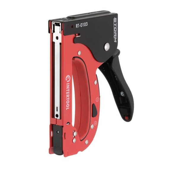 Степлер будівельний під скобу 11.3*0.7*4-14 мм INTERTOOL RT-01031 | Зображення 1