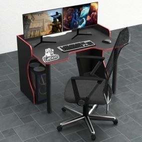 Стол компьютерный Comfy-Home Rasin RS-6 черный черныйкрасный