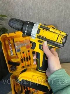 Аккумуляторный шуруповерт 24V с набором инструментов в кейсе, Шуруповерт | Зображення 1