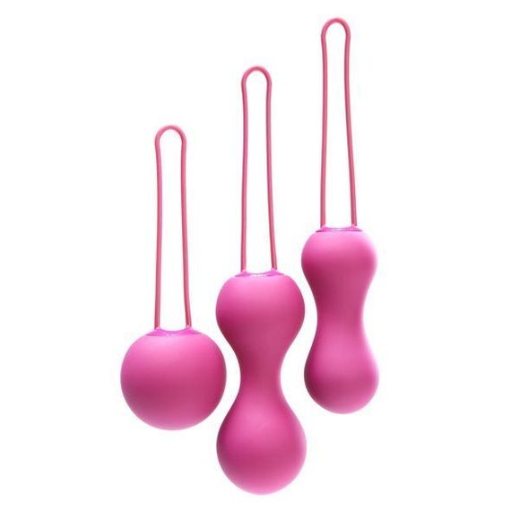 Набір вагінальних кульок Je Joue - Ami Fuchsia, діаметр 3,8-3,3-2,7см, вага 54-71-100гр + подарунок косметичка | Зображення 1