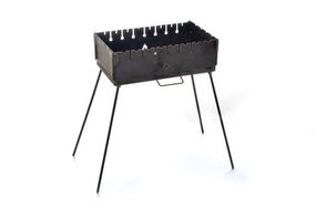 Мангал розкладний (кейс) товщина 3 мм дворівневий на 8 шампурів із чохлом і рукавичками СІЛА 960126