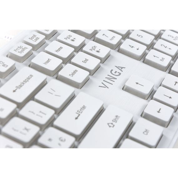 Клавіатура Vinga KB410 White | Зображення 5