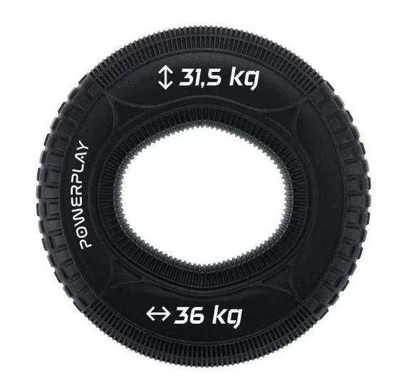Еспандер кистьовий силіконовий PowerPlay PP-4330 Hand Grip Loops Hard 31.5-36 кг Чорний (PP_4330_Black_(31.5-36kg))
