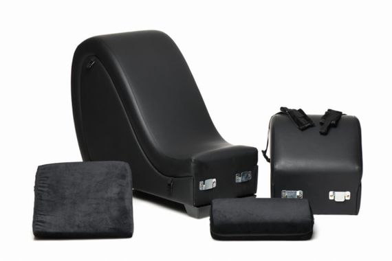 Секс-крісло з подушками Master Series Kinky Sex Lounge with Cushions — Black Sex Aura | Зображення 6