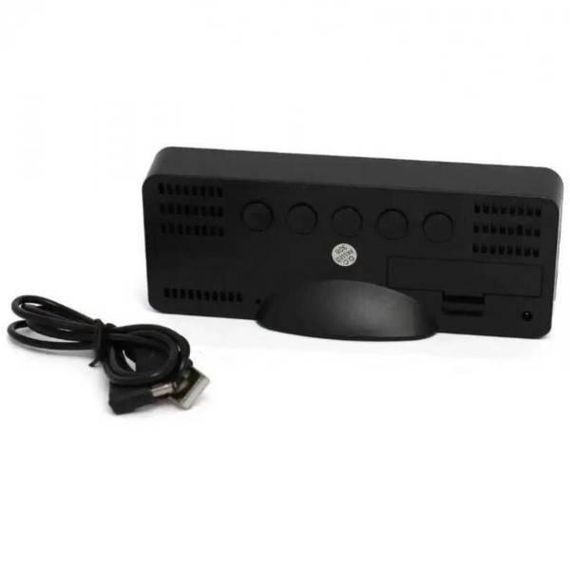 Часы настольные зеркальные 3821L Красная подсветка