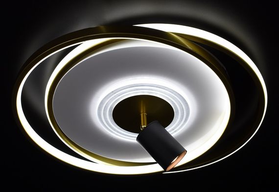 Люстра світлодіодна стельова LED світильник для квартири на стелю лед з пультом 26851 Золото 15х42х49 см. | Зображення 1