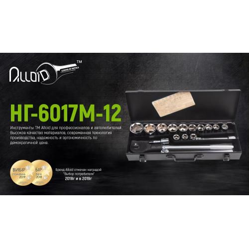 Набір головок 19-50 мм 3/4". 12 ган. 17 предметів Alloid | Зображення 1