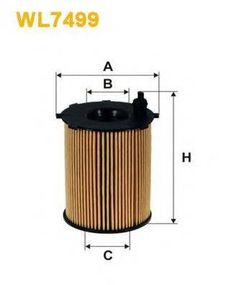 Фільтр масляний двигуна FIAT (вир-во WIX-FILTERS) WIX FILTERS WL7499 на FIAT 500 C (312)