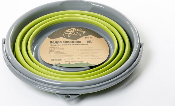 Відро складне силіконове Tramp 10L olive (TRC-091-olive) | Зображення 1