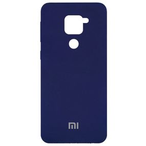 Чехол Silicone Cover Full Protective (AA) для Xiaomi Redmi Note 9 / Redmi 10X Темно-синій/Midnight blue