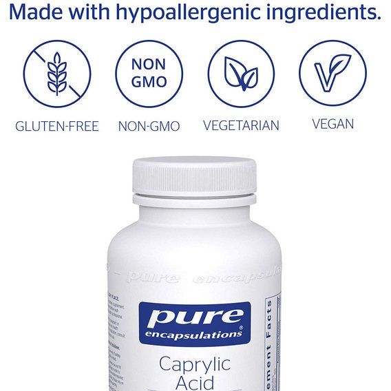 Каприловая кислота Pure Encapsulations Caprylic Acid 120 Caps PE-01128 | Зображення 2