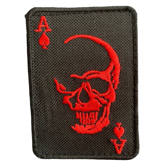 Шеврони  "Карта Пиковий туз з вишивкою