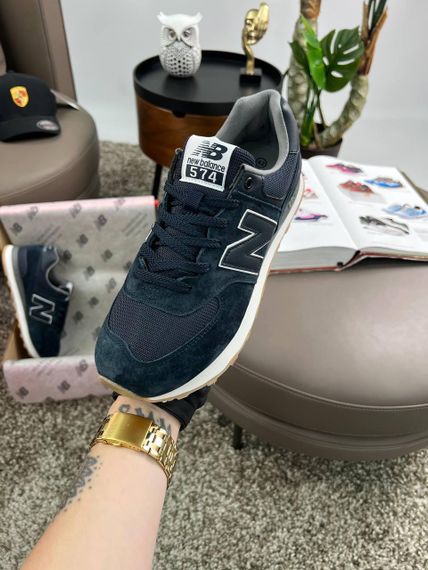 Мужские кроссовки New 574 Navy White Динаміка твого стилю весна / літо / осінь A4176 44 28 см | Зображення 3