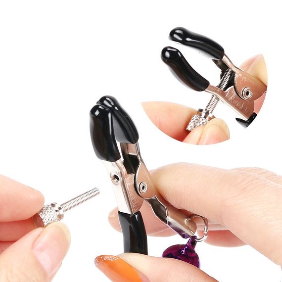 Затискачі на соски з бубонцями "Love Clamps" Sex Aura | Зображення 5