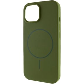 Чохол Silicone Case Full Protective (AA) NO LOGO with MagSafe для Apple iPhone 11 Pro Max (6.5") Зелений / Dark Olive