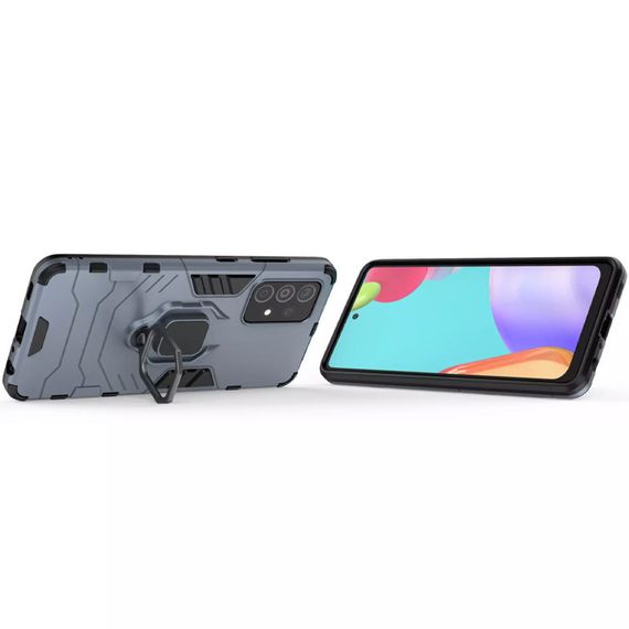 Ударопрочный чехол Transformer Ring for Magnet для Samsung Galaxy A52 4G / A52 5G Grey | Зображення 3