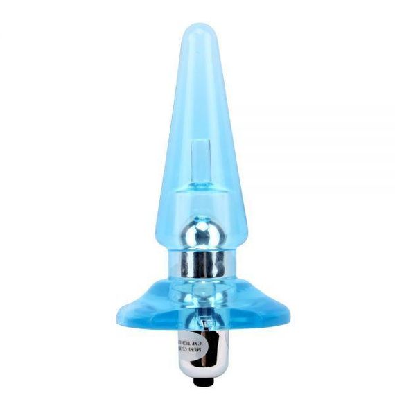 Анальний плаг з вібрацією Chisa Novelties NICOLES Vibra Plug 4.5, блакитний