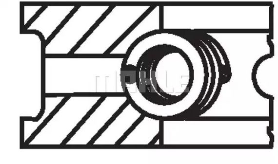 Кільце поршневе FIAT 70,00 1,0/1,1, MAHLE/KNECHT (00726N0) | Зображення 2