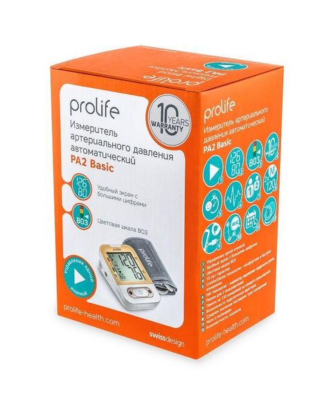 Тонометр PROLIFE PA2 BASIC автоматический на плечо гарантия 10 лет